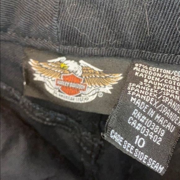 Harley Davidson Black Jeans SZ 10 - Picture 4 of 6